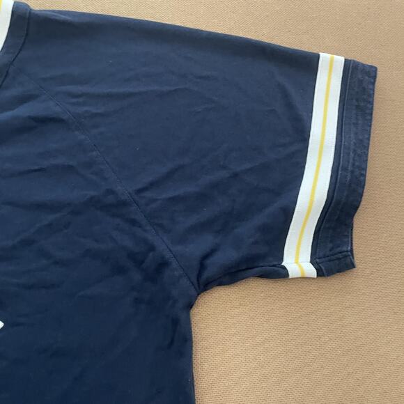 Vintage Warner Bros Looney Tunes Shirt Mens Large Blue Baseball Jersey Taz 90s - Picture 7 of 12